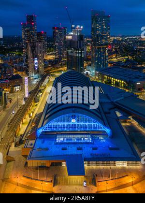 Greater Manchester, Regno Unito. Manchester Central Convention Complex, immagine aerea. 22nd maggio 2023 Foto Stock