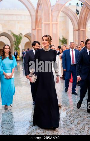 Amman, Jordanien. 01st giugno, 2023. Regina Rania di Giordania ad Amman, il 01 giugno 2023, credito: Royal Hashemite Court/Albert Nieboer/Olanda OUT/Point De Vue OUT/dpa/Alamy Live News Foto Stock