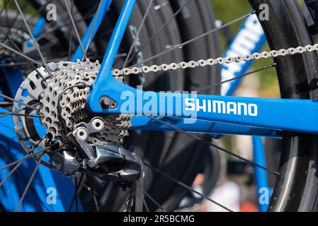 Shimano neutral service racing bicycle al Classique UCI Women's WorldTour Road Stage 3 2023 Ford RideLondon Foto Stock