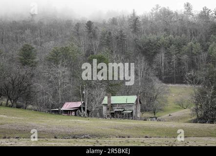 Un paesaggio rurale in Valle Crucis, North Carolina USA Foto Stock