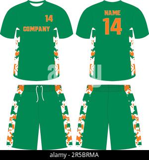 Modello Shorts da basket in uniforme per il Basketball Club Illustrazione Vettoriale