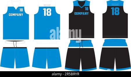 Modello Shorts da basket in uniforme per il Basketball Club Illustrazione Vettoriale