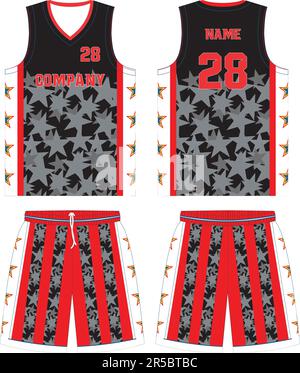 Modello Shorts da basket in uniforme per il Basketball Club Illustrazione Vettoriale