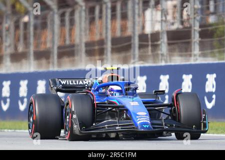 Barcellona, Spagna. 02nd giugno, 2023. Logan Sargeant (USA), Williams Racing FW45 in pista durante le prove in vista del Gran Premio di Spagna F1 sul circuito di Barcellona-Catalunya il 2 giugno 2023 a Barcellona, Spagna. (Foto di Bagu Blanco/PRESSIN) Credit: PRESSINPHOTO AGENZIA SPORTIVA/Alamy Live News Foto Stock