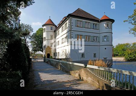 Castello ormeggiato, costruito nel 1601 da Eberhard von Gemmingen, Bad Rappenau, Baden-Wuerttemberg, Germania Foto Stock