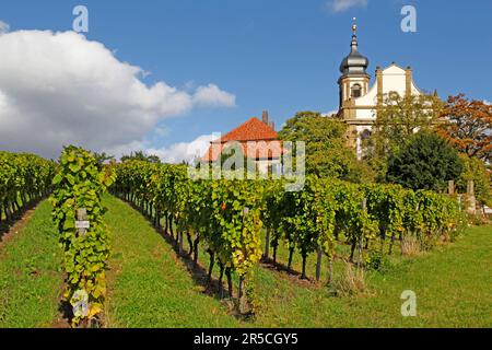 St Johannis Evangelical Lutheran Church, costruita tra il 1784 e il 1788, il maestro costruttore di Wuerzburg Josef Albert, tardo barocco, primo classicismo, Castell, Lower Foto Stock