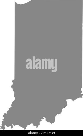 Mappa dei colori CMYK DEI GRIGI di INDIANA, USA Illustrazione Vettoriale