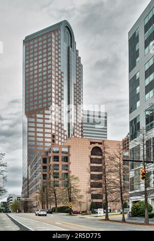Grattacieli nel centro di Charlotte, North Carolina, USA Foto Stock
