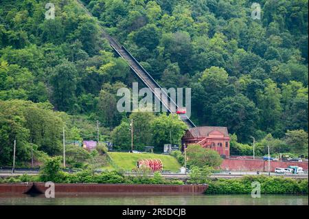 The Duquesne Incline a Pittsburgh, Pennsylvania Foto Stock