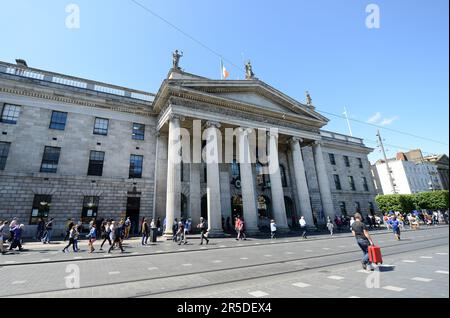 Il museo GPO su o'Connell Street a Dublino, Irlanda. Foto Stock