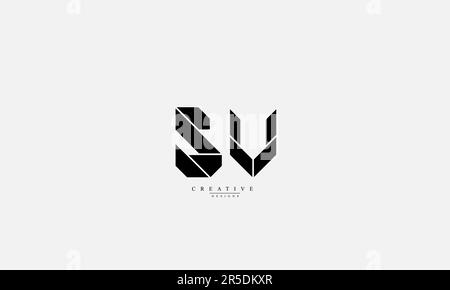Lettere alfabetiche iniziali Monogramma logo SV VS S V. Illustrazione Vettoriale
