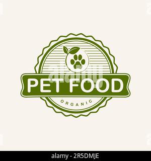 PET food Organic logo Template Design idea creativa Illustrazione Vettoriale