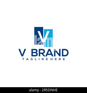 v icona astratto Logo modello Design idea creativa Illustrazione Vettoriale