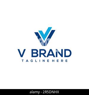 v icona astratto Logo modello Design idea creativa Illustrazione Vettoriale