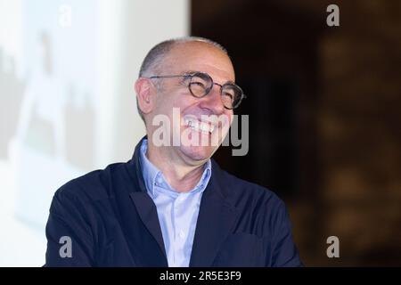 Roma, Italia. 02nd giugno, 2023. Giuseppe Tornatore partecipa alla serata di apertura di 'il Cinema in Piazza' nell'arena cinematografica di Piazza San Cosimato a Roma (Foto di Matteo Nardone/Pacific Press/Sipa USA) Credit: Sipa USA/Alamy Live News Foto Stock