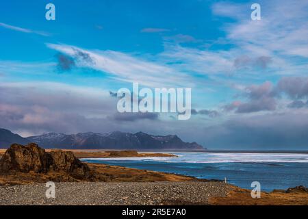 Stokksnes rappresenta un luogo perfetto per fotografi e amanti della natura Foto Stock