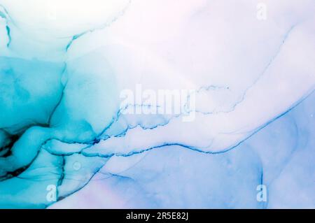 Marmo inchiostro arte astratta da squisito dipinto originale per sfondo astratto . La pittura è stata dipinta su carta di alta qualità per creare liscia Foto Stock