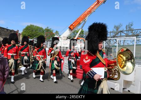 Castello di Edimburgo - Trooping the Colour Practise. Foto Stock