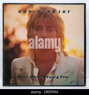 LP Cover of Foot Loose and Fancy Free, l'ottavo album in studio di Rod Stewart, pubblicato nel 1977 Foto Stock