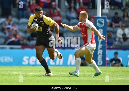 Newcastle, Inghilterra - 3rd Giugno 2023 - Rugby League Magic Weekend, Salford Red Devils vs Hull Kingston Rovers a St James Park, Newcastle, Regno Unito Foto Stock