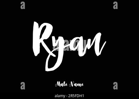 Nome maschio elegante grassetto Grunge Typography testo Lettering Vector Design Illustrazione Vettoriale