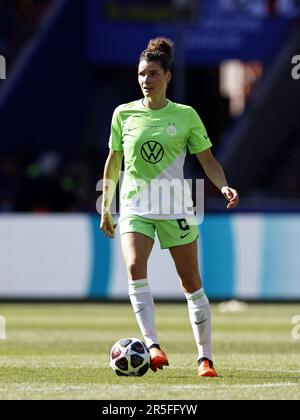 EINDHOVEN - Dominique Janssen di VfL Wolfsburg durante la finale di UEFA Champions League for Women tra il FC Barcelona e la VFL Wolfsburg, allo stadio Phillips il 3 giugno 2023 a Eindhoven, Paesi Bassi. ANP MAURICE VAN PIETRA Foto Stock