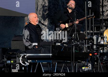 Bergen, Norvegia. 02nd giugno, 2023. Il cantante, cantautore e musicista inglese Peter Gabriel si esibisce in un concerto dal vivo al Koengen di Bergen. (Photo Credit: Gonzales Photo/Alamy Live News Foto Stock