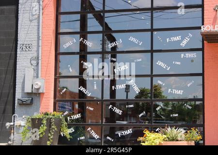 Denton, Dallas e Deep Ellum, attrazioni del centro Foto Stock