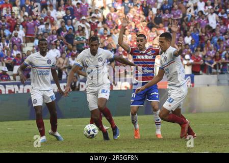 Fortaleza, (CE) 03/06/2023 - Campionato Brasileiro / Fortaleza x Bahia - Galhardo durante partida entre Fortaleza x Bahia disputada na Arena Castelão, Foto Stock