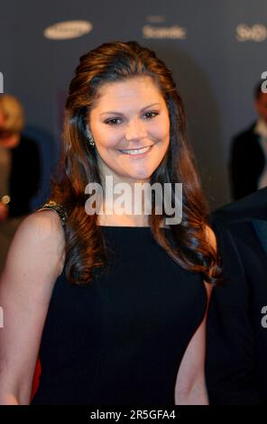 CROWN PRINCESS VICTORIA di Svezia al Swedish Sports Awards nell'arena Ericsson Globe di Stoccolma Foto Stock