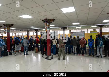 Aeroporto Kushok Bakula Rimpochee di Leh, India Foto Stock