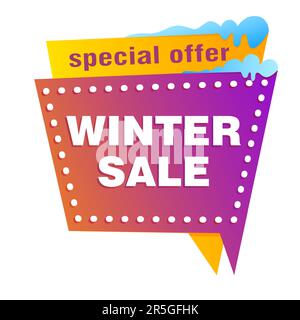 Vendita invernale offerta speciale banner design Illustrazione Vettoriale
