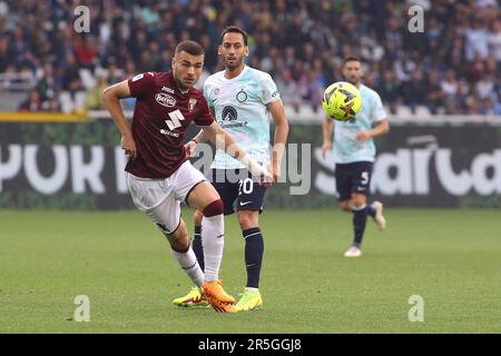 Torino, Italia. 03rd giugno, 2023. Stadio Olimpico Grande Torino, Torino, 03 giugno 2023, Alessandro Buongiorno (Torino FC) durante Torino FC vs Inter - FC Internazionale - calcio italiano Serie A Match Credit: Live Media Publishing Group/Alamy Live News Foto Stock