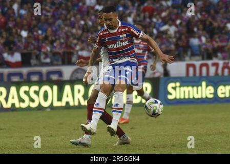 Fortaleza, (CE) 03/06/2023 - Campionato Brasileiro / Fortaleza x Bahia - Pikachu durante partida entre Fortaleza x Bahia disputada na Arena Castelão, Foto Stock