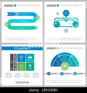 Set di progettazione infografica creativa per la strategia di sviluppo Illustrazione Vettoriale
