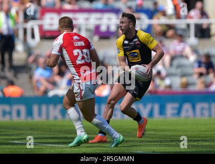 Durante il Betfred Super League Magic Weekend Match Salford Red Devils vs Hull KR a St. James's Park, Newcastle, Regno Unito. 3rd giugno, 2023. (Foto di Craig Cresswell/News Images) in, il 6/3/2023. (Foto di Craig Cresswell/News Images/Sipa USA) Credit: Sipa USA/Alamy Live News Foto Stock