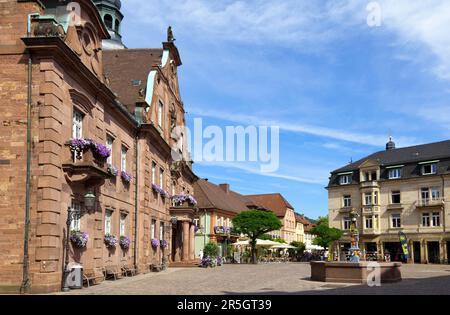 Piazza del Municipio, Rathausplatz Ettlingen Foto Stock