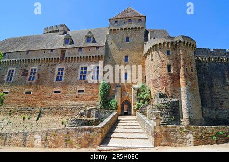 Chateau de Castelnau-Bretenoux, Museo, Prudhomat, dipartimento Lot, Midi-Pirenei, Francia Foto Stock