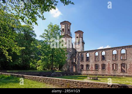 Rovine del monastero di Frauenalb, comune di Marxzell, distretto di Karlsruhe, Baden-Wuerttemberg, Germania Foto Stock