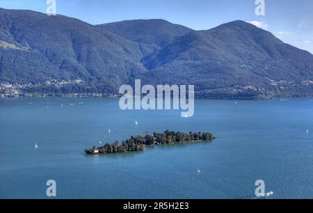 Isole di Brissago, Lago maggiore, Ticino, Svizzera Foto Stock