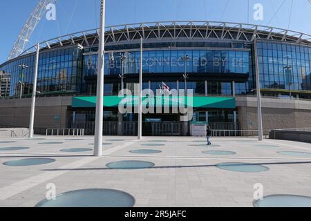 L'ingresso allo stadio di Wembley Foto Stock