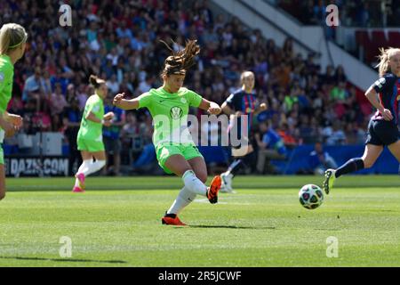 Eindhoven, Paesi Bassi. 03rd giugno, 2023. Eindhoven, Paesi Bassi, 3rd 2023 giugno: Lena Oberdorf ( 5 Wolfsburg ) durante la finale di calcio della UEFA Womens Champions League tra il FC Barcelona e la VFL Wolfsburg al Philips Stadion di Eindhoven, Paesi Bassi. (Julia Kneissl/SPP) Credit: SPP Sport Press Photo. /Alamy Live News Foto Stock