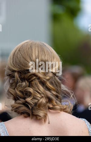 Il giorno migliore dell'anno, quando il Prom avviene per gli studenti a Ludvika Svezia 2023 Foto Stock