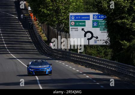 24 JOHNSON Jimmie (usa), ROCKENFELLER Mike (ger), BUTTON Jenson (gbr), Hendrick Motorsports, Chevrolet Motorsports, Azione durante il Test Day della 24 ore di le Mans 2023 sul circuito des 24 Heures du Mans il 4 giugno 2023 a le Mans, Francia - Photo Germain Hazard / DPPI Foto Stock