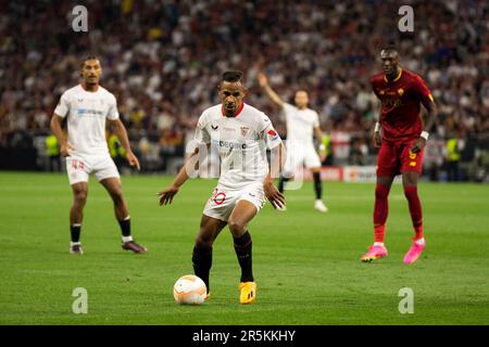 Budapest, Ungheria. 31st maggio 2023. Fernando (20) del Sevilla FC visto durante la finale della UEFA Europa League tra il Sevilla FC e COME Roma alla Puskas Arena in Ungheria. (Photo credit: Gonzales Photo - Balazs Popal). Foto Stock