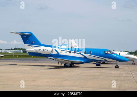 SP-AGA Pilatus PC-24 AMC Aviation Bristol Airport EGGD 28/05/2023 Foto Stock