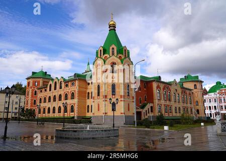 Yoshkar-Ola, Russia - 6 settembre 2021. Center.Chapel ortodosso nel nome di San Granduchessa Elisabetta Feodorovna. È stato costruito nel 2007 Foto Stock