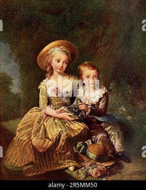 Luigi XVI e Maria Antonietta in costumi di nozze Foto stock - Alamy