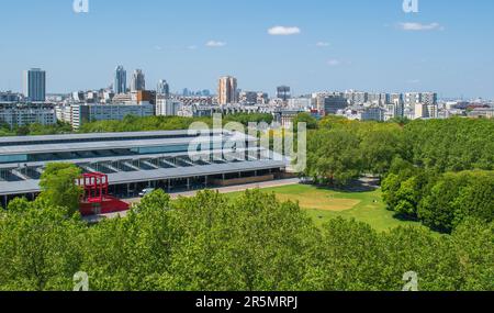 Il Parc de la Villette nel 19th ° arrondissement di Parigi in Francia Foto Stock