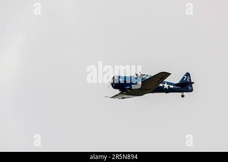 T6 Harvard al Sud al giorno di re-enactment della guerra Foto Stock